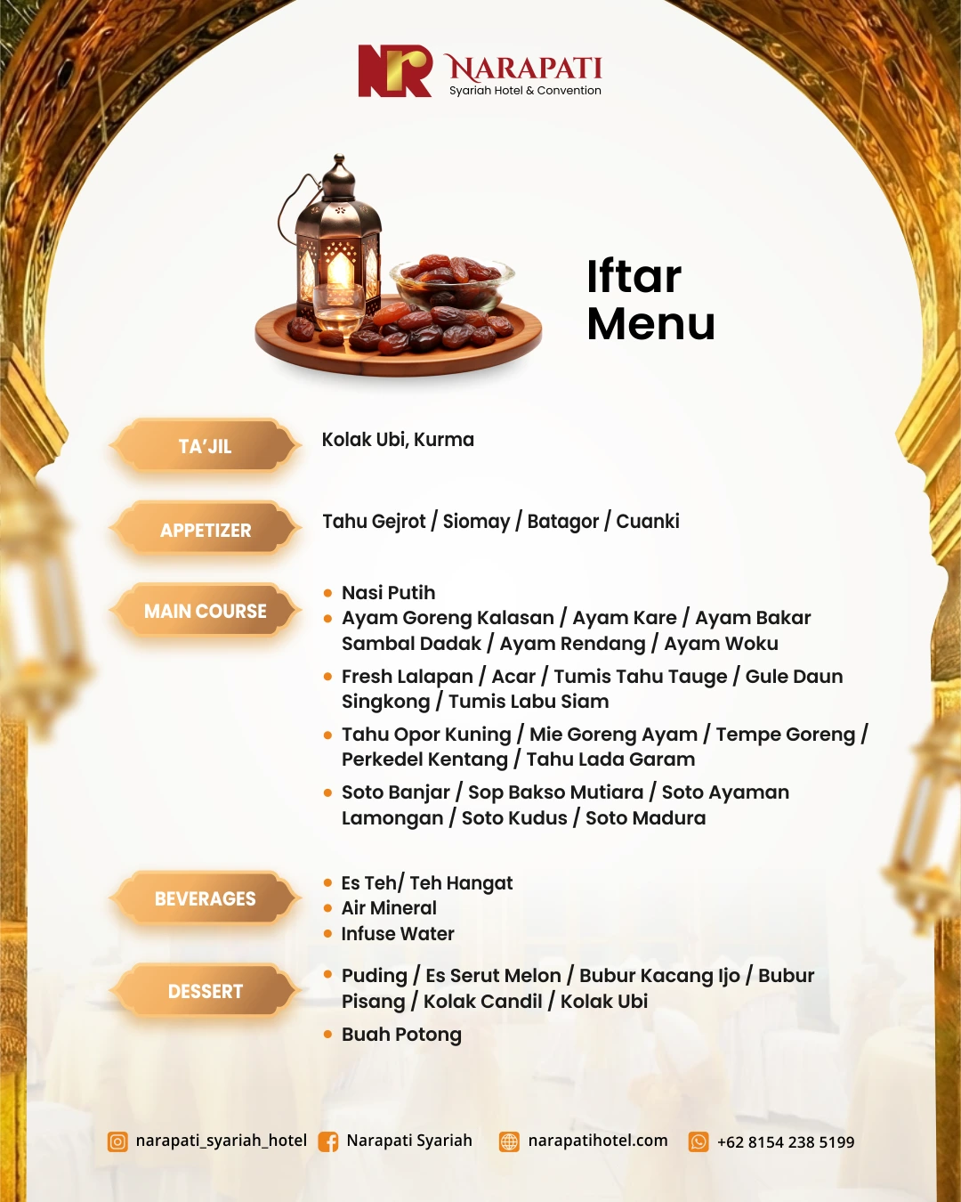 narapati hotel syariah bandung iftar murah di hotel