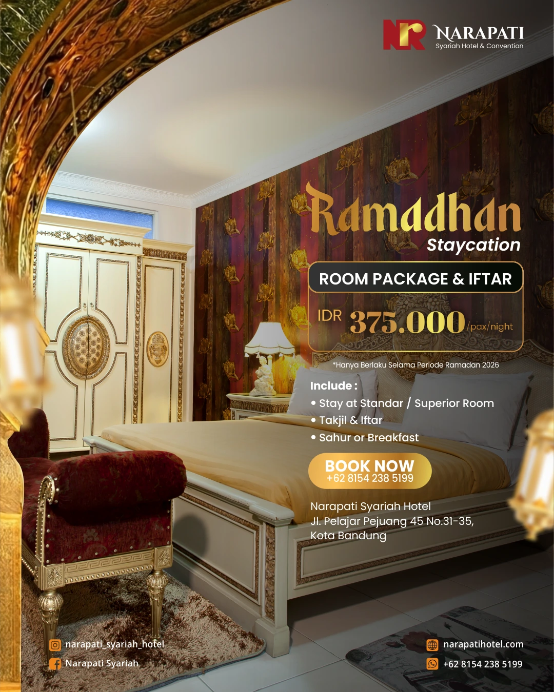 narapati hotel syariah bandung iftar murah di hotel